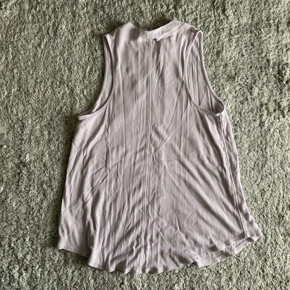 Free People Mock Neck Keyhole Tank - Picture 3 of 4